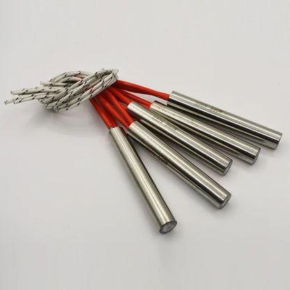 5pcs 220V Cartridge Heater Set - 10mm Stainless Steel Tubular Heating Elements for Industrial Use
