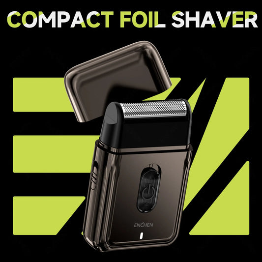 ENCHEN MS003 Compact Foil Shaver - Type-C Rechargeable Electric Razor with Pop-Up Precision Trimmer & 7000RPM Motor