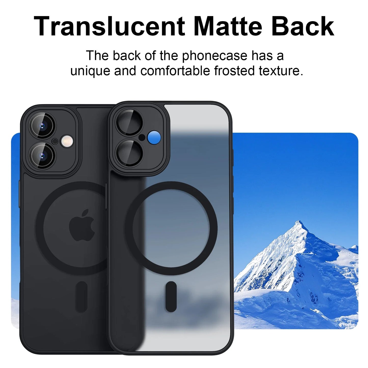 Luxury Magnetic Matte Translucent Armor Case for iPhone 11-16 - Shockproof MagSafe Wireless Charging Cover