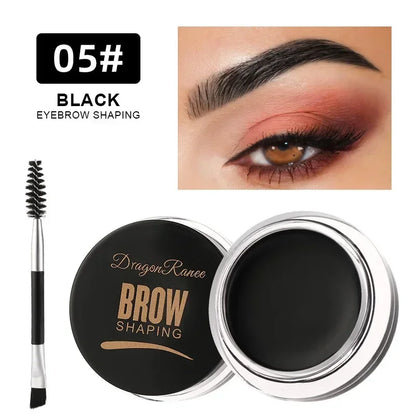 Matte Eyeliner & Eyebrow Cream Gel – Waterproof, Long-Lasting Brow Contouring Cream in Brown & Black for Wild Brows & Concealer