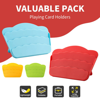 Ergonomic Poker Card Holder Tray - Elderly-Friendly Playing Card Storage Rack with Support Stand for Comfortable Games