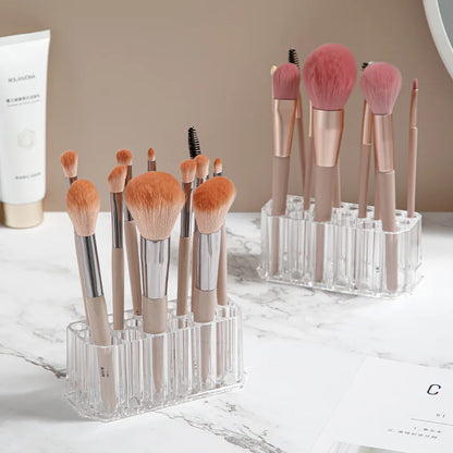 26 Holes Acrylic Nail Brush Organizer - Nail Art Tool Storage Display Holder Case For Makeup Cosmetics Pens