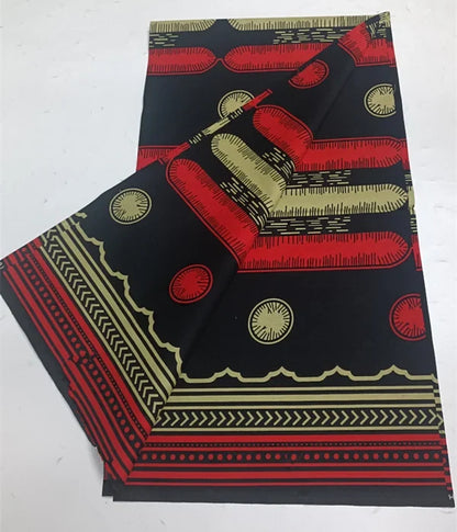 100% Cotton Ankara Wax Fabric - High Quality Soft Real Dutch Pagne Print for Dresses & Sewing