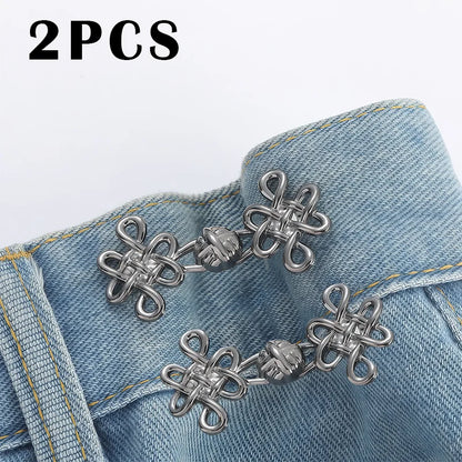 Knot Waist Buckle - Detachable Non-Sew Waist Tightening Accessory