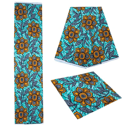 Original African Wax Print Fabric - 100% Cotton Colorful Dutch Ankara Pagne
