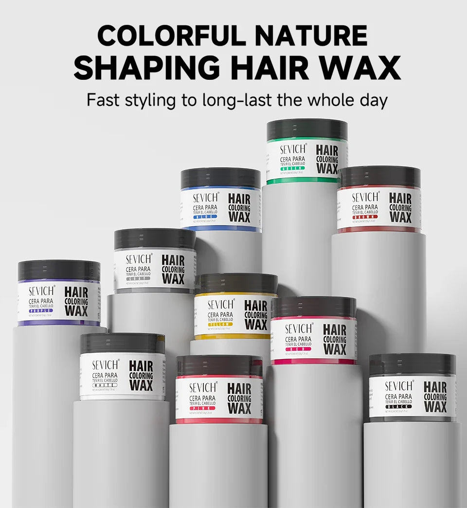 13-Color Halloween Hair Wax – 50g/120g DIY Temporary Hair Dye Cream for Men & Women, Party, Cosplay & Daily Use