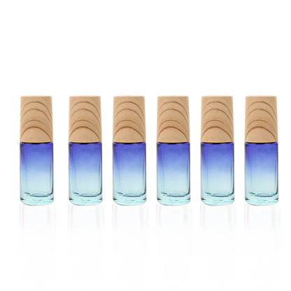5/10/20/30/50pcs 5ml Glass Roll-On Bottles — Gradient Empty Roller Ball Bottles for Essential Oils & Travel