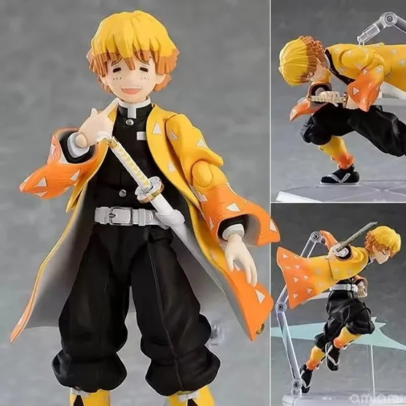 Figma Demon Slayer Action Figures – Rengoku, Tanjirou, Nezuko & Zenitsu Kimetsu no Yaiba Toys