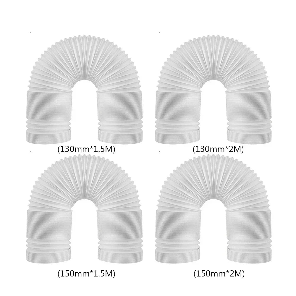 130/150mm Telescopic AC Exhaust Hose – Flexible Duct Extension Pipe for Mobile Air Conditioner Ventilation