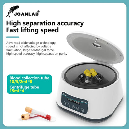 JOANLAB Digital PRP Centrifuge Machine - Laboratory Plasma Centrifuge for Blood Tubes & 15ml Tubes 500-4000RPM
