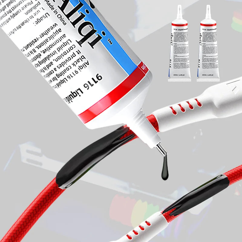 Waterproof Liquid Electrical Tape - Rubber Insulating Sealant Glue for Cable Wire Repair & Home Fixing
