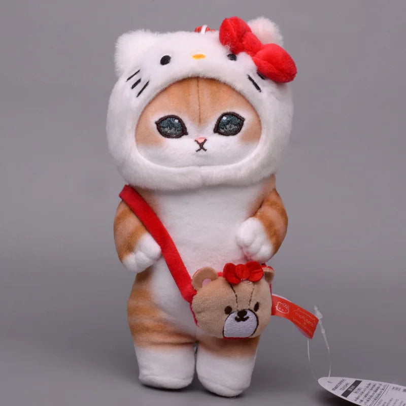 Cute Plush Shark Cat Keychain – Sanrio Kawaii Kuromi, Melody & Cinnamoroll Backpack Pendant Gift