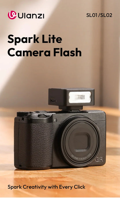 Ulanzi SL01/SL02 Spark Lite Mini Camera Flash – Portable Photo & Video Light for Sony, Canon, Nikon DSLR, Vlog & Livestream