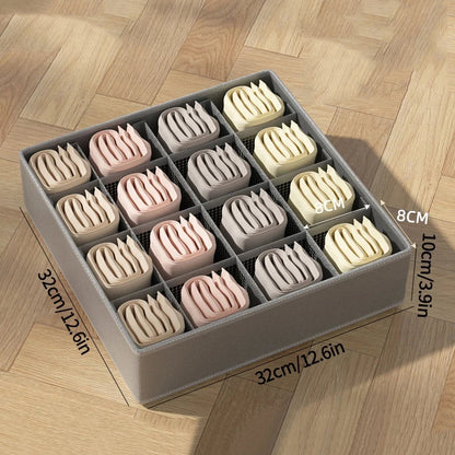 Foldable Underwear Storage Box – Non-Woven Organizer for Panties, Bra, Socks, Clothes Separator for Bedroom Drawers & Wardrobe