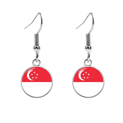 France National Flag Earrings - Multicolor Country Flag Jewelry for Women, Travel Pride & Celebration Gifts