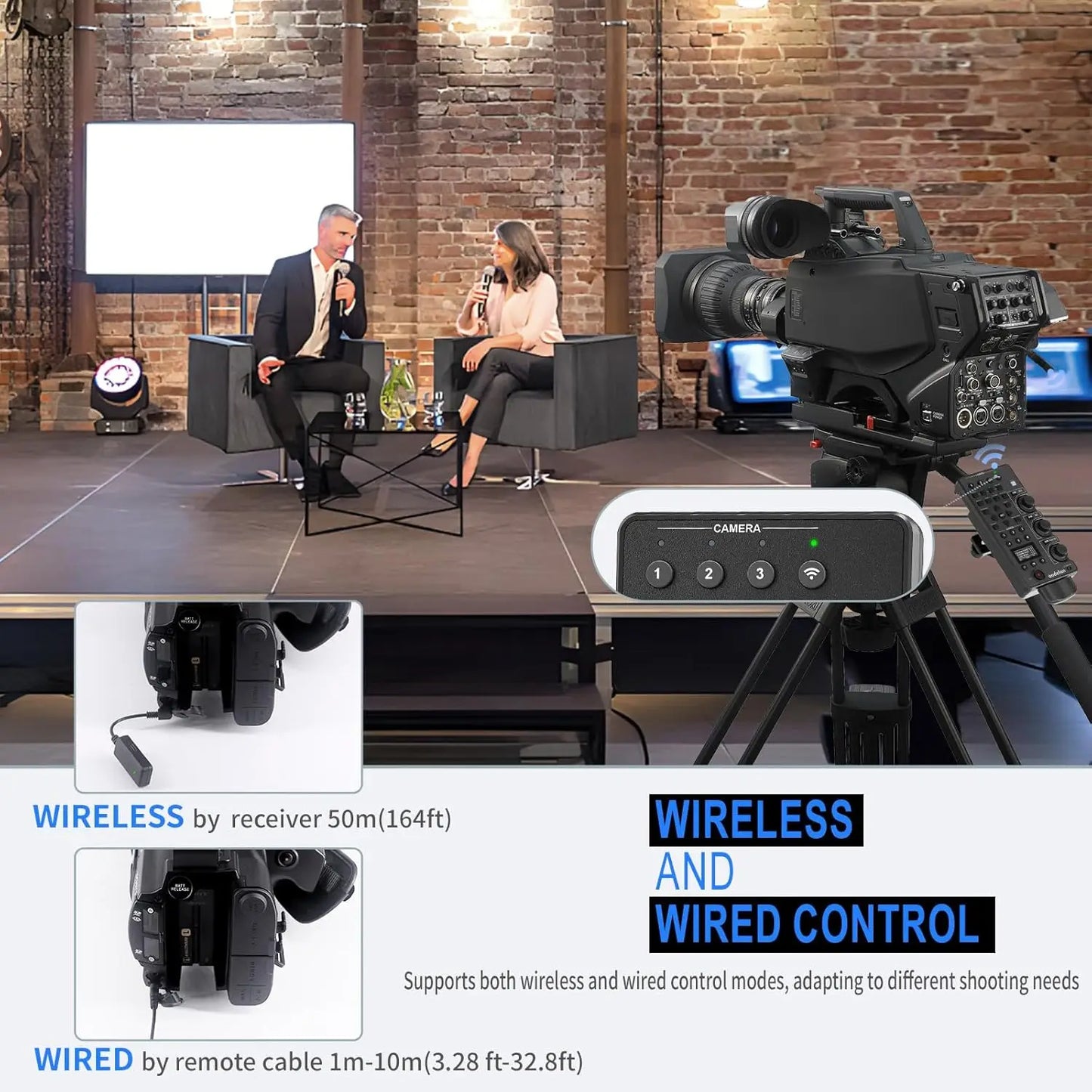 ZC-4 LANC Zoom Controller for Sony Camcorders - Professional Video Remote for Zoom, Focus, Iris, Recording, ND & White Balance Control