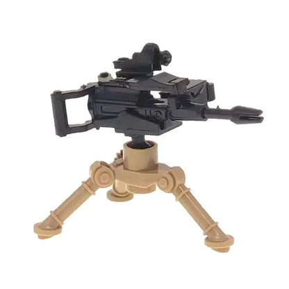 Military Building Blocks Soldier Set - Tactical Weapons Figures with Gatling Gun, Rifle, Mortar & Accessories Toy Kit