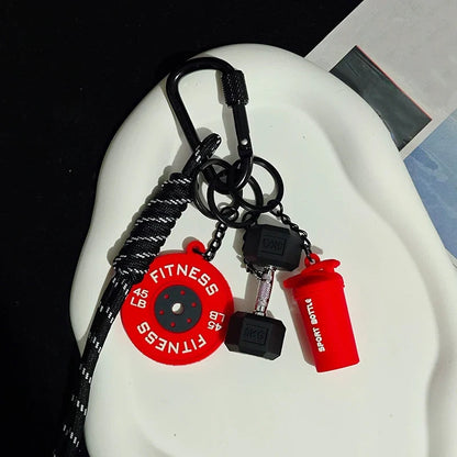 Fitness Keychain - Gym Lover Sports Charm for Workout Bags & Water Bottles
