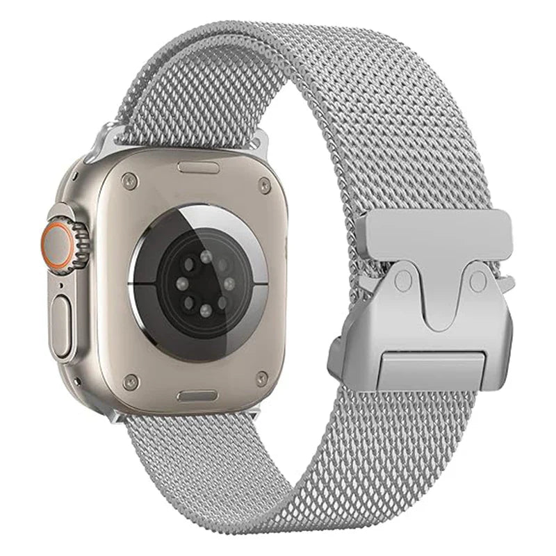 Milanese Loop Stainless Steel Strap for Apple Watch – Compatible with Ultra 2, Series 10/9/8/7/6/5/4 (38mm-49mm)