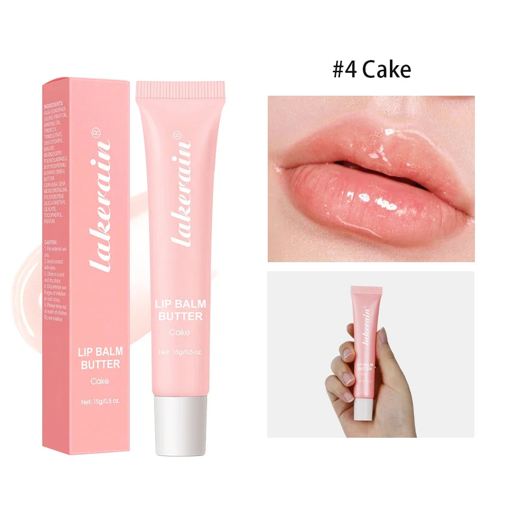 Summer Lip Balm Gloss - Moisturizing Vanilla Mint Scented Transparent Lip Oil Makeup