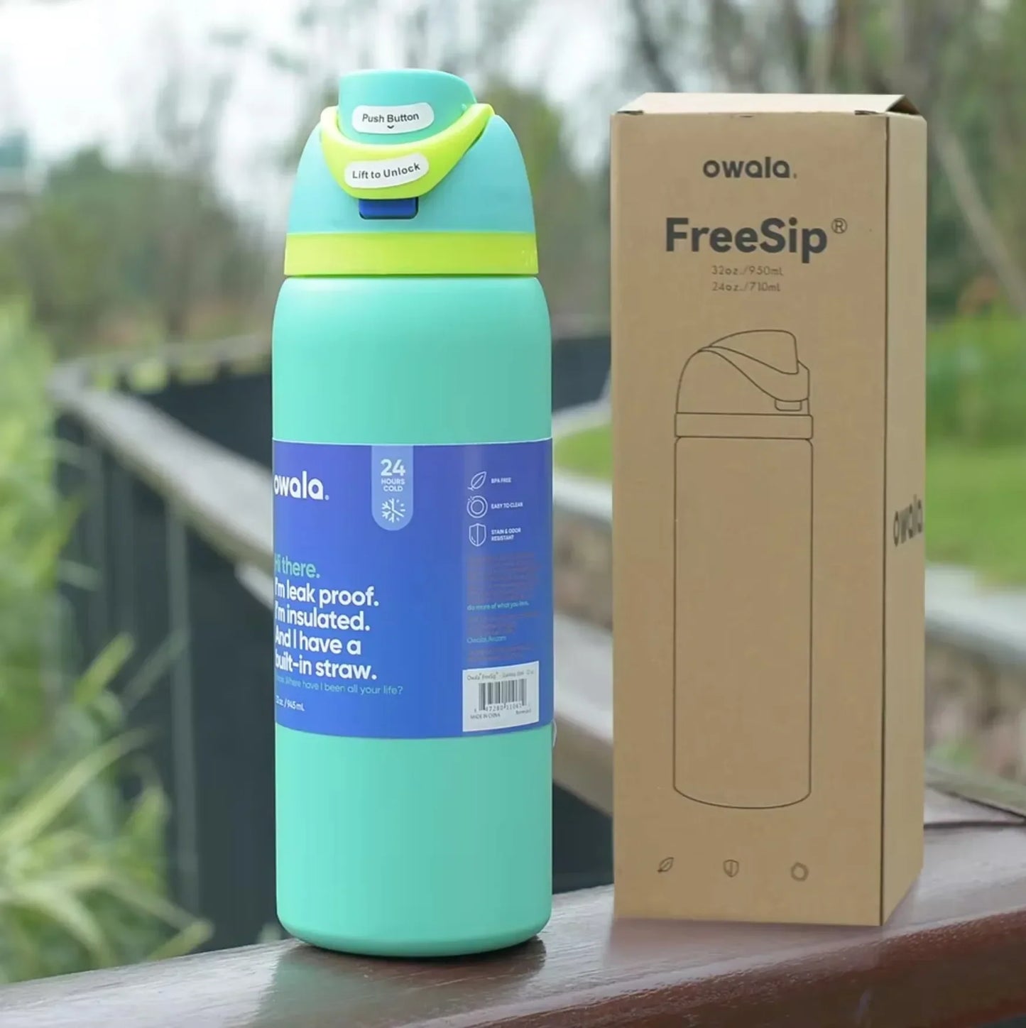 32oz Insulated Stainless Steel Water Bottle with Straw – BPA-Free Sports Bottle, Perfect for Travel