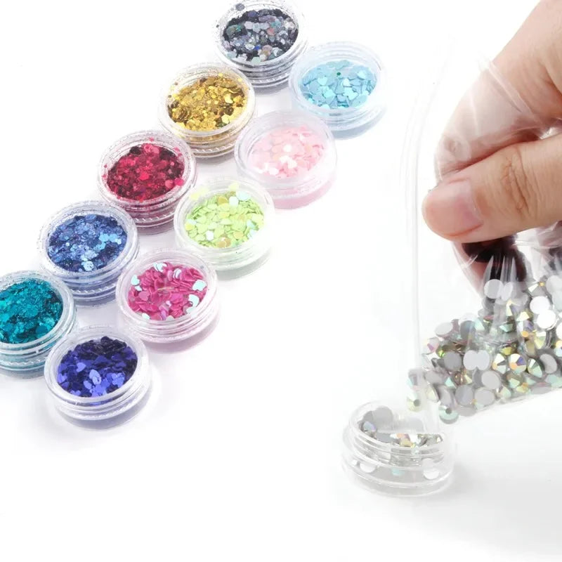 10/20/30/50PCS Empty Refillable Plastic Cosmetic Jars – Small Round Bead & Jewelry Storage Containers Portable Travel Bottles
