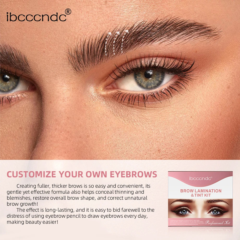 Professional Semi-Permanent Brow & Lash Lift Kit – Brow Lamination, Eyelash Perming & Tinting Makeup Set