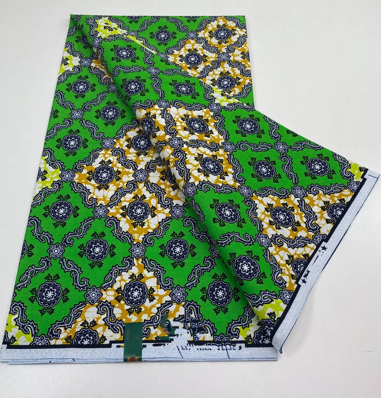 African Real Print Ankara Wax Fabric - Soft 100% Cotton Pagne 6 Yards