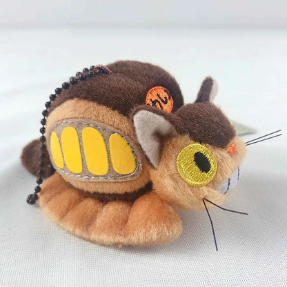 Cute Cat Bus Plush Coin Purse - Cartoon Anime Shoulder Bag Card Holder Pendant Gift for Kids & Collectors