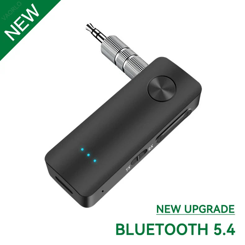 2 in 1 Bluetooth 5.4 Audio Receiver & Transmitter – HiFi Stereo Wireless Adapter with Mic & 3.5mm AUX for Car, Airplane, TV, PC, Speaker