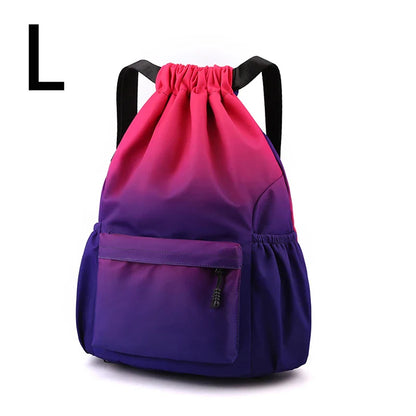 Bundle Pocket Waterproof Nylon Backpack — Portable Sports Bag for Outdoor, Camping, Swimming, Fitness, and School Use