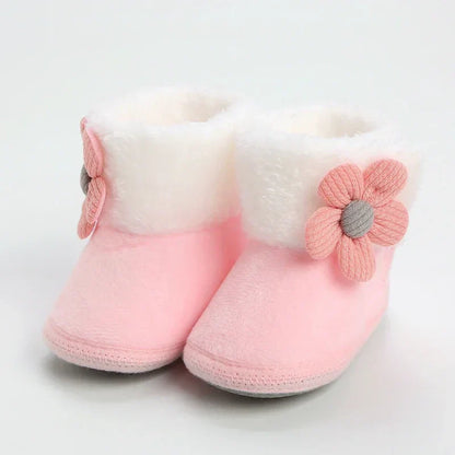 Newborn Baby Shoes — Soft Pompom Snow Boots for Girls & Boys, Warm Winter Toddler Booties