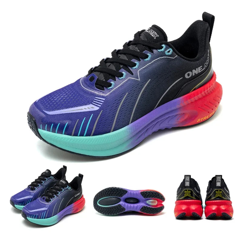 ONEMIX Cushioning Running Shoes - Heavy Runner Support Non Slip Athletic Sneakers for Men & Women Outdoor Sports