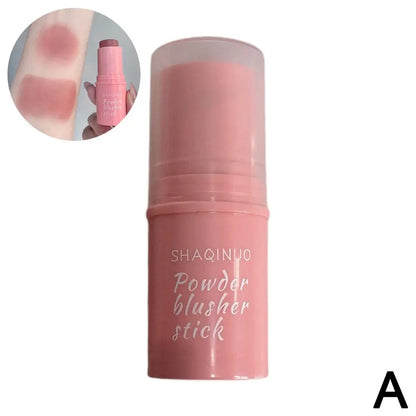 3-in-1 Monochrome Blusher Stick - Cheek & Lip Tinted, Durable Matte Rouge Powder for Natural Contour & Makeup Cosmetics