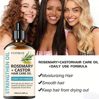 Rosemary & Castor Hair Oil - Strengthening Blend with Jojoba & Batana Oils