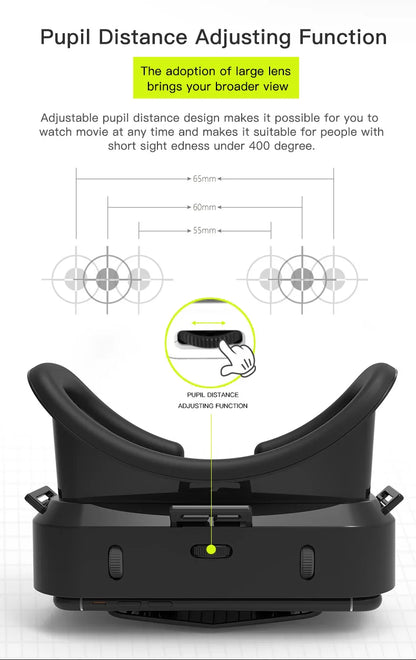 Shinecon 3D VR Headset – Virtual Reality Glasses with Helmet Lenses for Smartphones