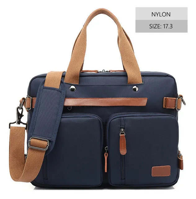 Convertible Laptop Backpack - 15.6/17.3 Inch Waterproof Nylon Travel & Business School Bag