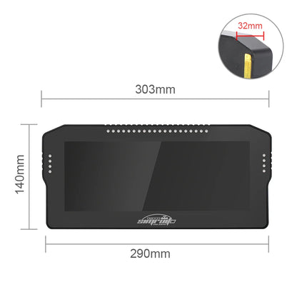 SimRuito 10.3-Inch Racing Dashboard - Sim Racing Steering Wheel Display for PC Speed and Car Data