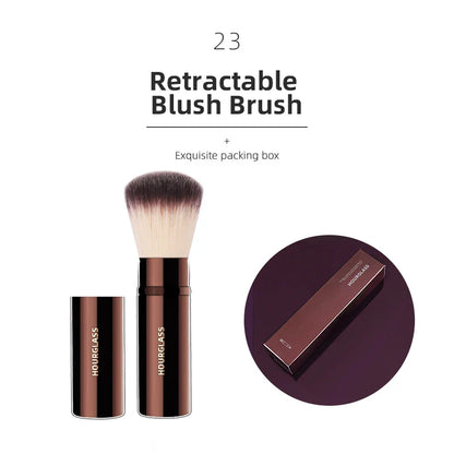 Hourglass Makeup Brushes Set – Powder, Foundation, Concealer, Blusher, Bronzer, Eyeshadow & Eyebrow Sculpting Brushes