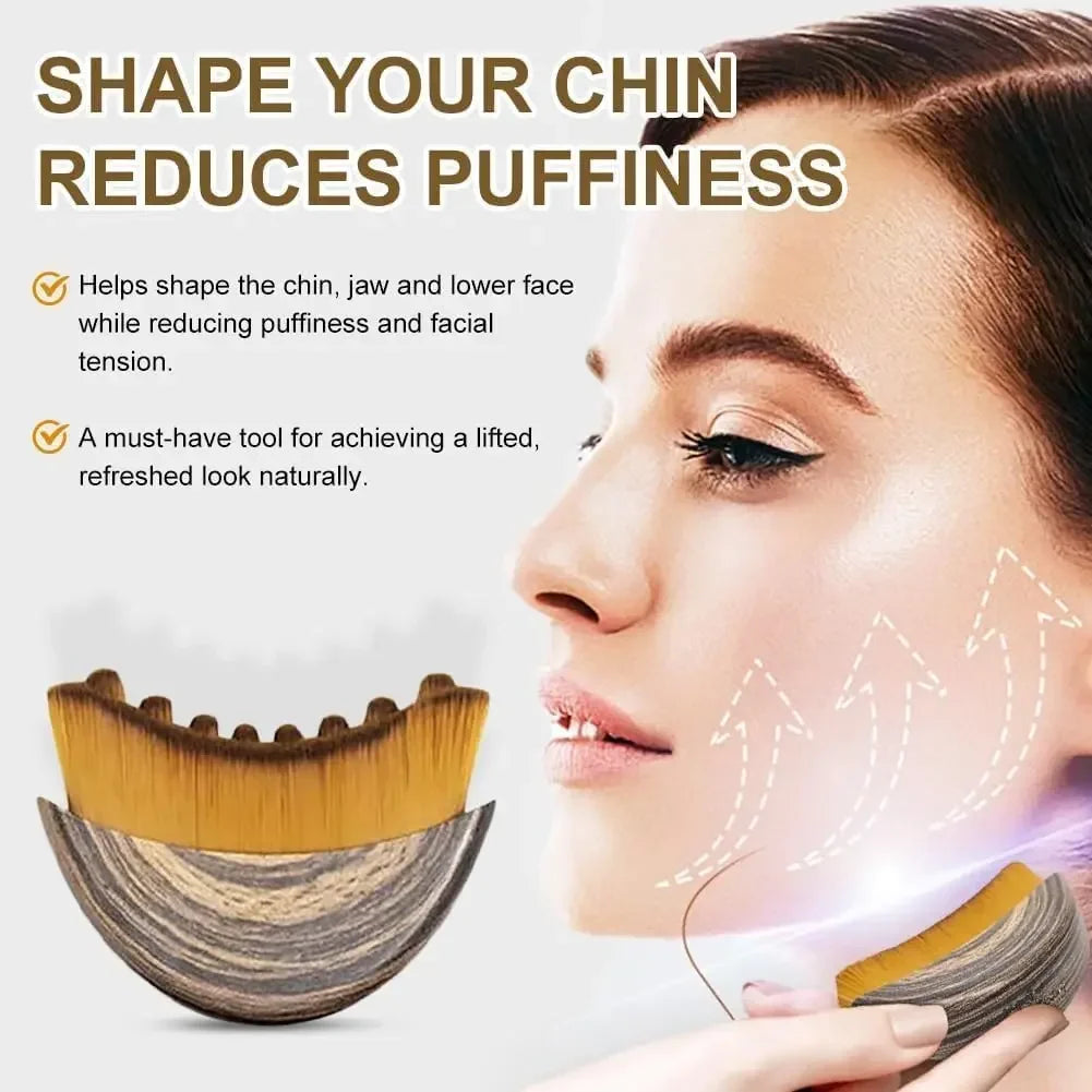 Lymphatic Face Contour Brush - Chin & Jawline Sculpting Massage Tool