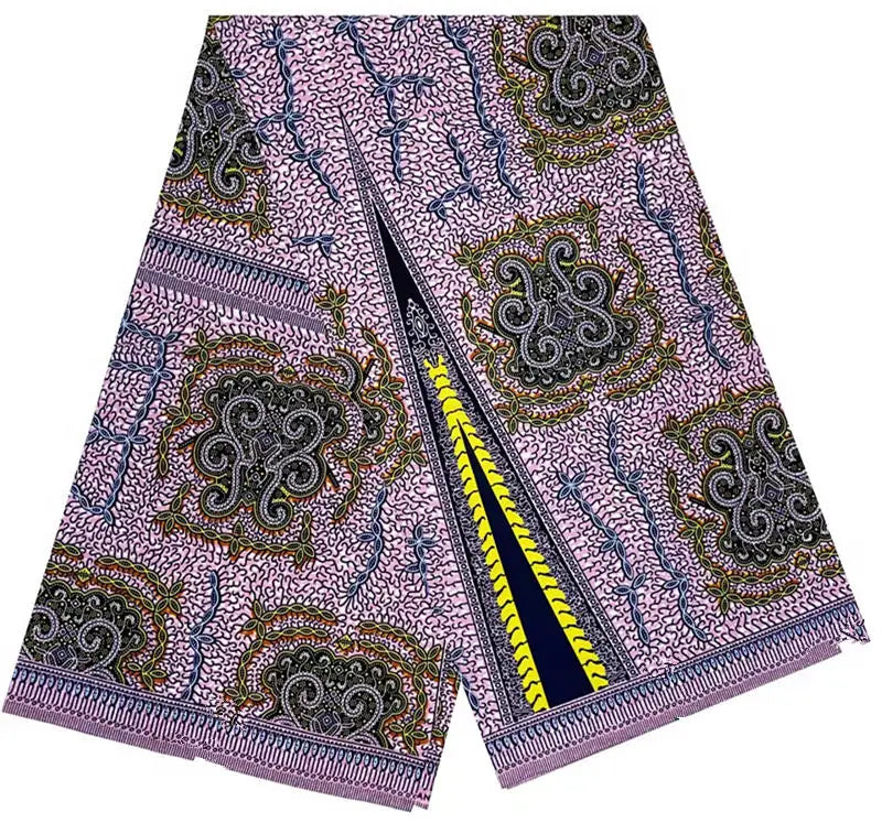 100% Cotton Ankara Wax Fabric - High Quality Soft Real Dutch Pagne Print for Dresses & Sewing