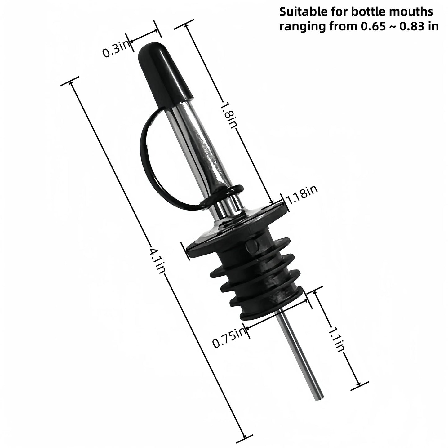 Wine Bottle Stopper & Pourer - Leak-Proof Liquor Dispenser, Sauce Nozzle & Bottle Cap Tool