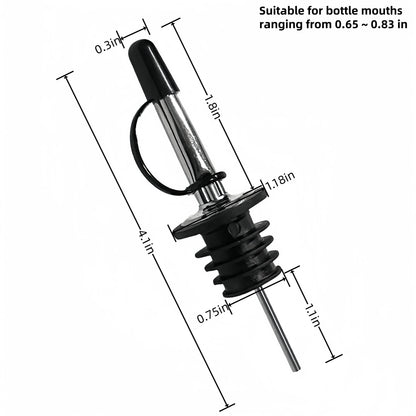 Wine Bottle Stopper & Pourer - Leak-Proof Liquor Dispenser, Sauce Nozzle & Bottle Cap Tool