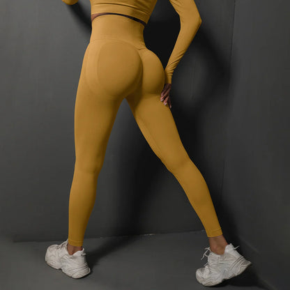 High Waist Women’s Yoga Leggings – Seamless Push-Up Fitness, Running & Gym Pants with Hip Lift and High Elasticity