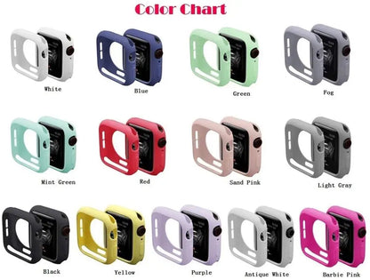 Apple Watch Silicone Case Cover - Soft Bumper Protective Accessory for Ultra 49mm Series 9 8 7 SE 6 5 45mm 41mm 44mm 40mm