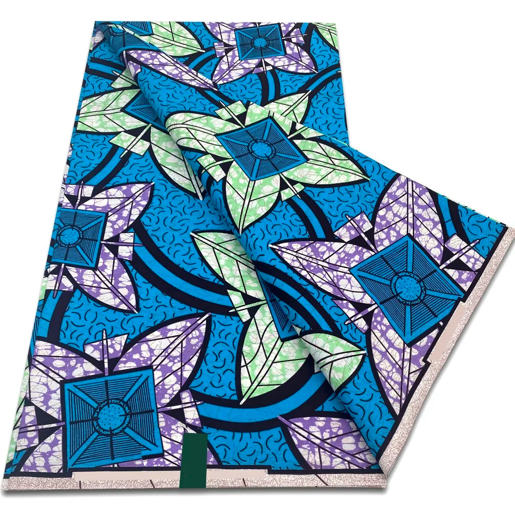 African Real Wax Print Fabric - 100% Cotton Ankara Sewing Material Wholesale Quality