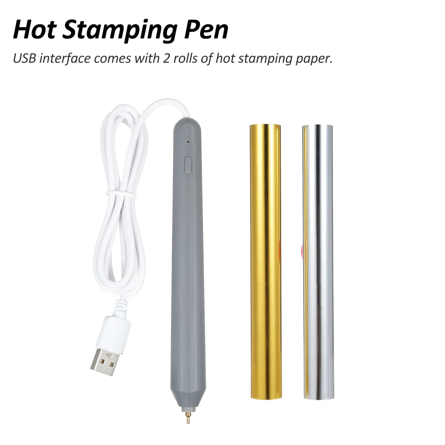 USB Heated Foil Pen Set – Hot Foil Tool for Scrapbooking, Card Making & Craft Drawing