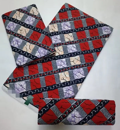 100% Cotton Ankara Fabric - High Quality African Print Batik Real Wax Pagne 6 Yards for Stylish Sewing