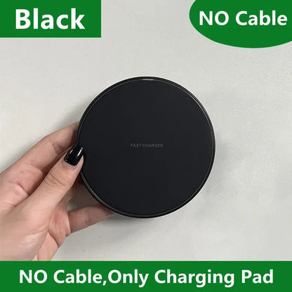 Wireless Phone Charger Stand - Fast Charging Pad Dock for iPhone 16/15/14/13/12/11, Samsung & Xiaomi