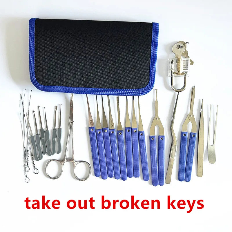 Broken Key Extractor Locksmith Tool Kit - Broken Key Removal Set for Easy Lock Repair